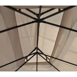 Ersatzbezug für Dach Pergola Pavillon Mira 4,5x3,5m ~ creme