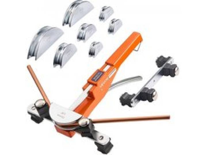 VEVOR Rohrbiegegerät, 6-22 mm, Rohrbieger bis 90°, Vorwärts, Handbiegewerkzeug, Biegemaschine mit 7 Aluminiumlegierungs-Backen, HLK-Werkzeuge, für die Wartung von Kupfer- & Aluminium-Kälteanlagen