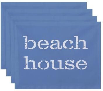 E by Design Beach House Word Print Placemats (Set of 4)