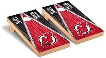 Skip's Garage New Jersey Devils NHL Triangle Cornhole Board Set