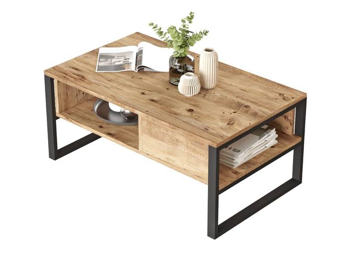 Salontisch Atlantische Kiefer 44.4cm - Material: Melamin - 63