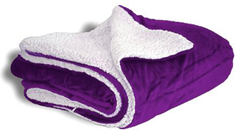 Alpine Fleece 8712 Micro Mink Sherpa Blanket in Plum size ONE   Cotton LB8712