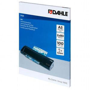 Dahle Laminierfolien 71131, DIN A3, 80 mic, glänzend, 100 Stück