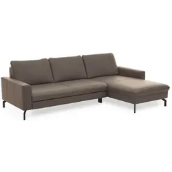 ComfortPlan Ecksofa Detroit L Leder Kurkuma