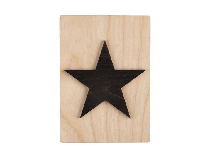 Holz-Motiv Stern, FSC Mixed Credit