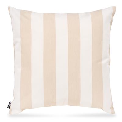 Dekokissen H.O.C.K. "Classic Streifen Outdoor", beige (natur, gemustert gestreift), B:50cm L:50cm, Polyacryl, Dekokissen_Sitzkissen_Kissenhüllen, Kissenhülle mit Füllung, 1 Stück, wasserabweisend