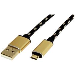 ROLINE GOLD USB 2.0 Kabel, Typ A ST - Micro B ST (reversibel), 0,8 m 11.02.8819