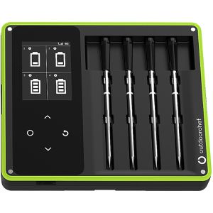 Outdoorchef Fleischthermometer 14.491.96, Easy Check Quadro, LC-Display, Funksonde, kabellos, App-fähig, Bluetooth