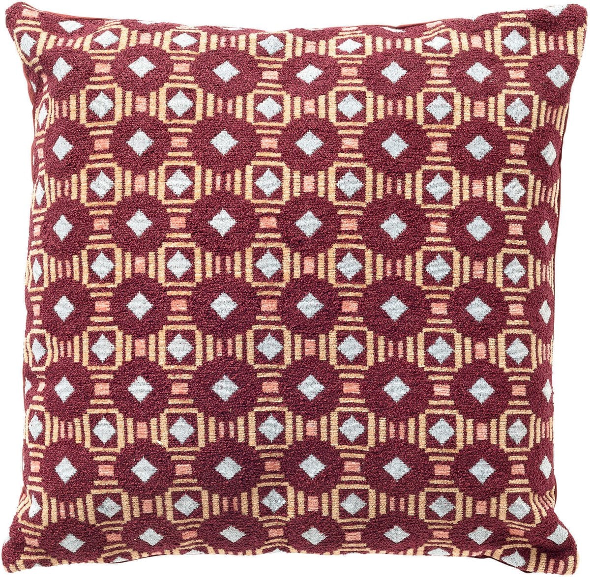 Dutch Decor LENNOX sierkussen Maroon Banner - Chenille - Multicolour - 45 x 45 cm - Inclusief binnenkussen