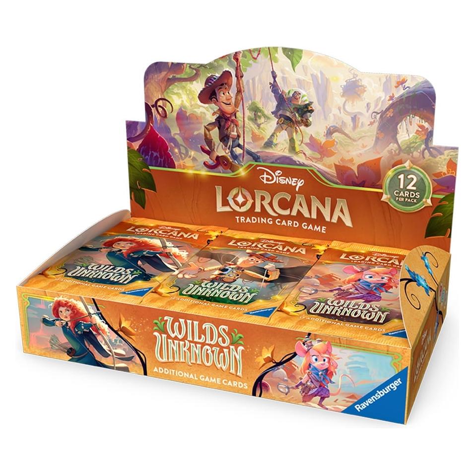 Ravensburger Lorcana Box 24 Buste: Lande Sconosciute ENG (Englisch, Booster Display, Booster Pack) (66621)