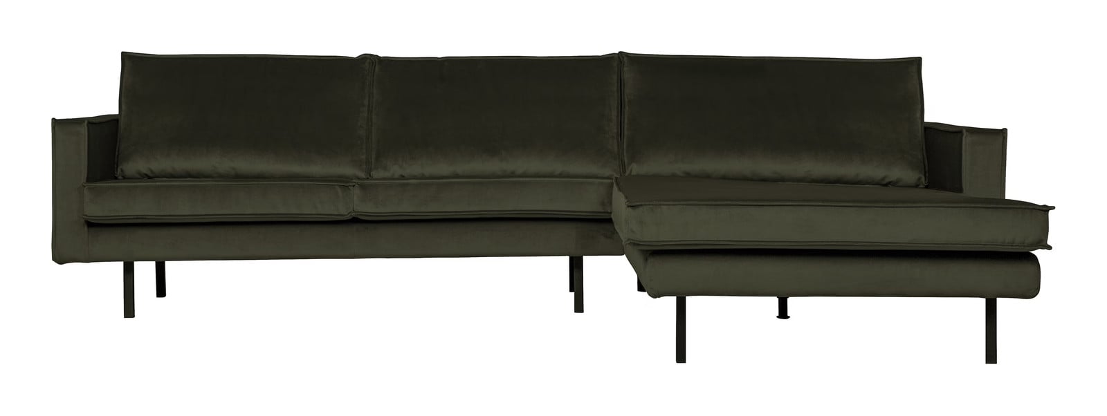 WOOOD Loungebank Rodeo Rechts Velvet Dark Green BePureHome