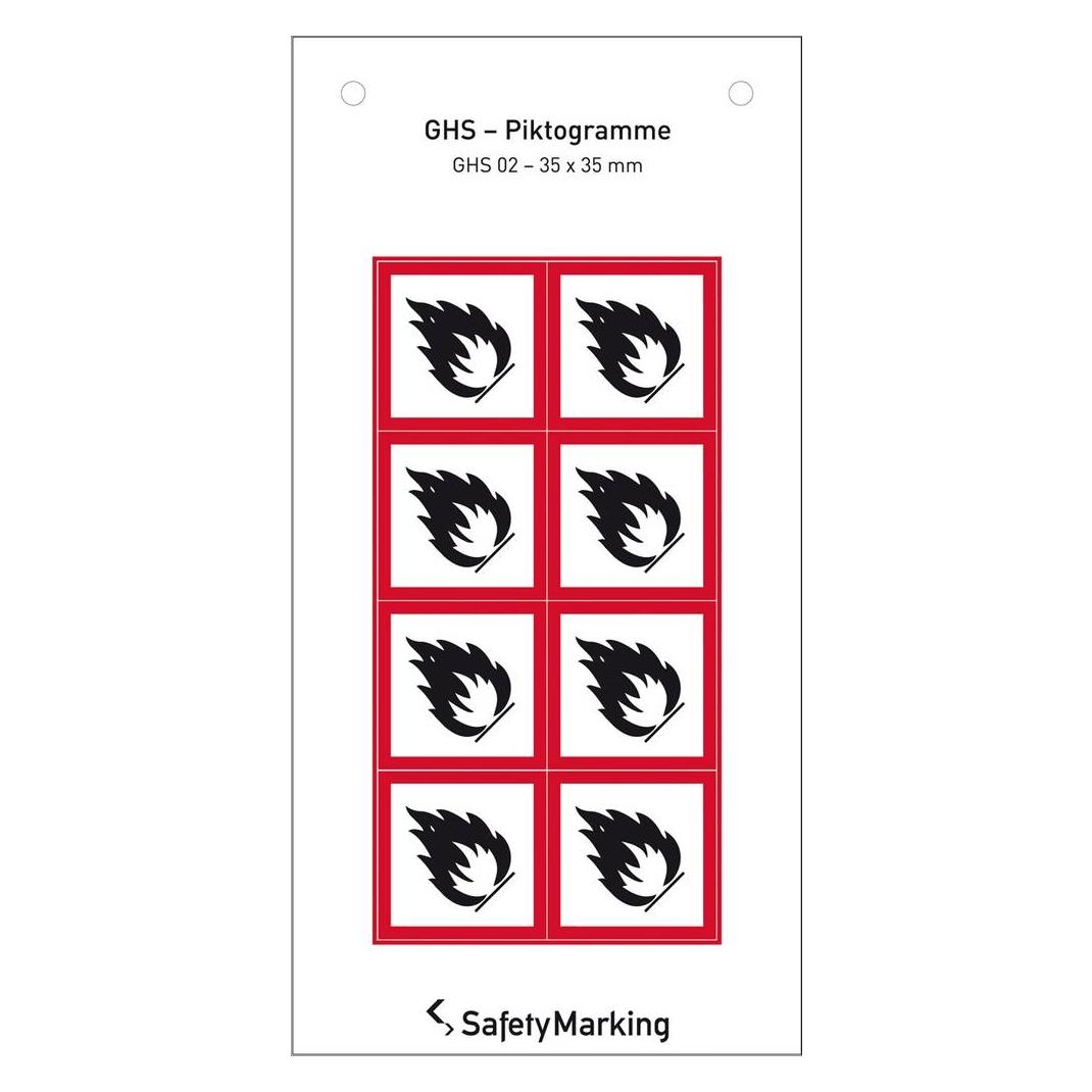 SafetyMarking GHSGefahrenpiktogramm Symbol 02 Flamme 3. (30.3552.02)