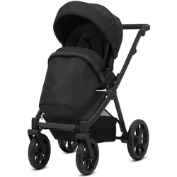 Kunert, Kinderwagen, BRAV 3in1 Kinderwagen in Schwarz mit schwarzem Rahmen, Gelrädern und Cosmo Autositz