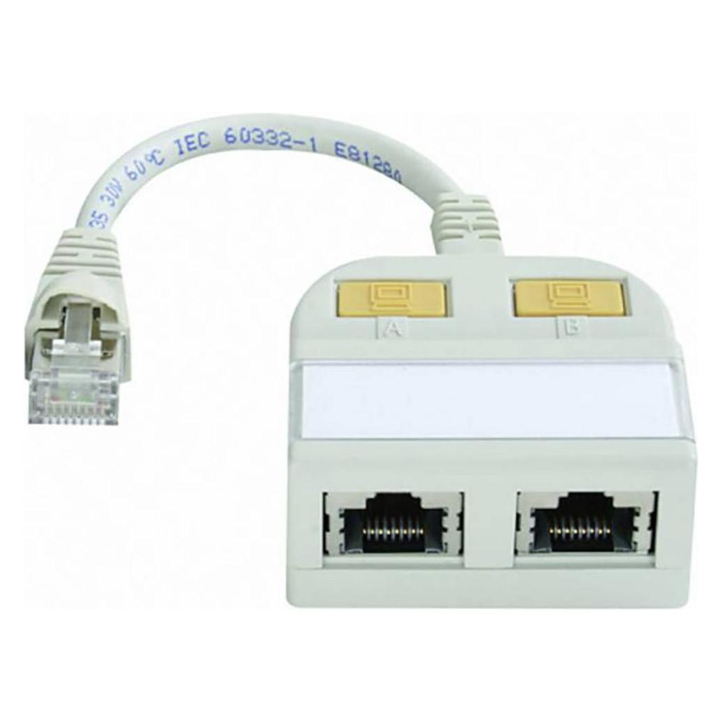 Telegärtner T-Adapter (RJ45, RJ45 (1x), RJ45 (2x)) (J00029A0011)