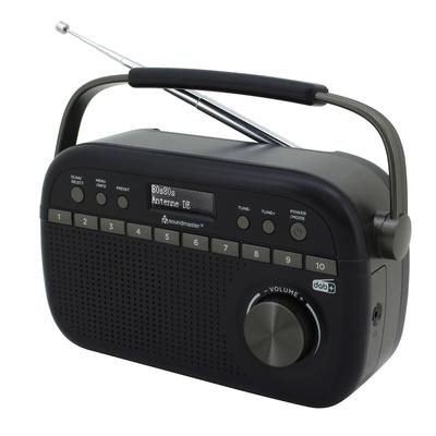 Soundmaster DAB280SW tragbares Digitalradio DAB+ UKW-RDS Kopfhörerbuchse Retro