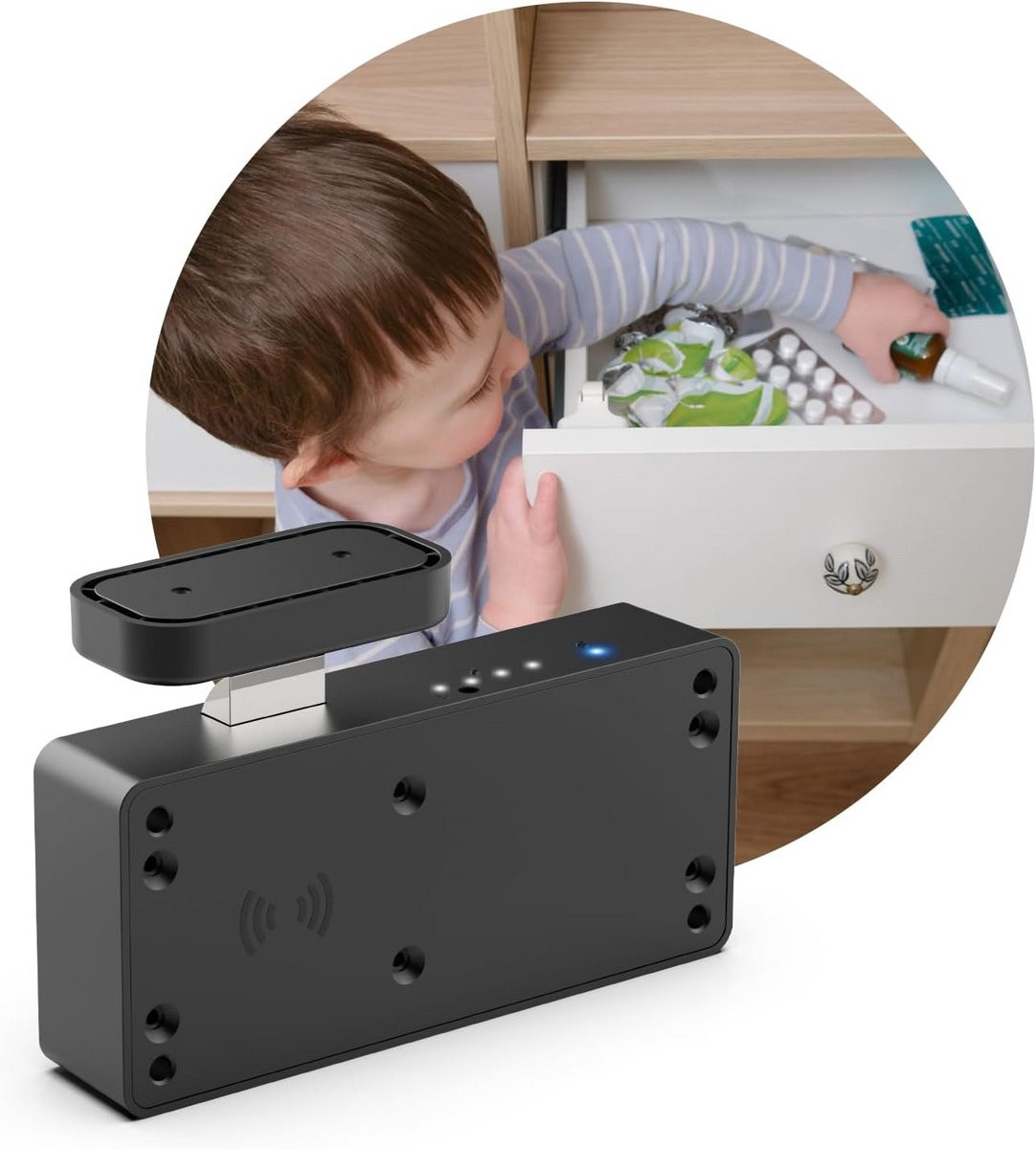 Verborgen Kastslot met RFID/NFC en Bluetooth App voor Kinderbeveiliging