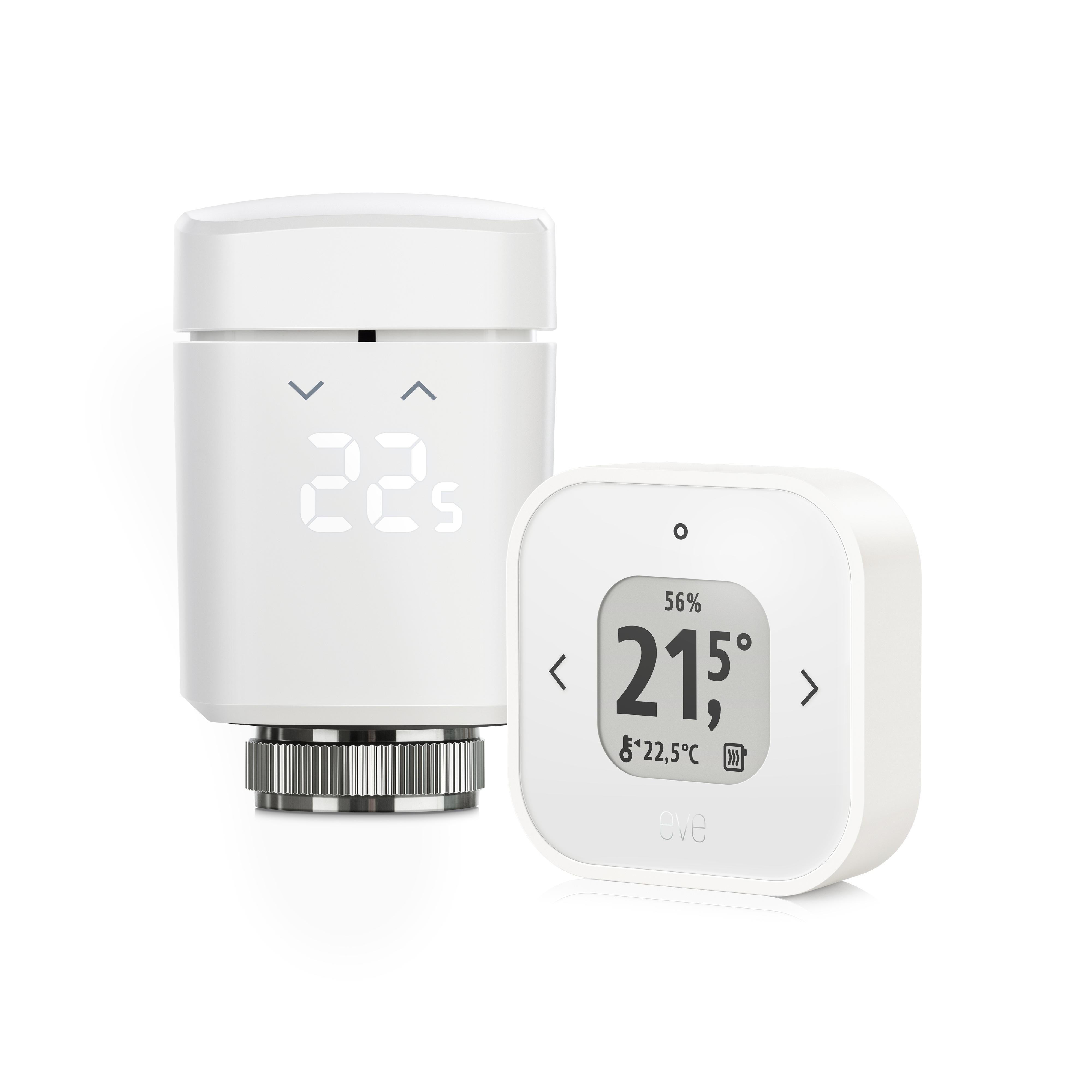 Eve Systems Eve Thermo Raumkomfort-Set für Apple Home: 1 Eve Thermo + 1 Eve Thermo Control 10BEY1701-1