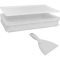 Geschlossene Servierbox 60x40x13h mit Deckel und Spatel, 26 Liter