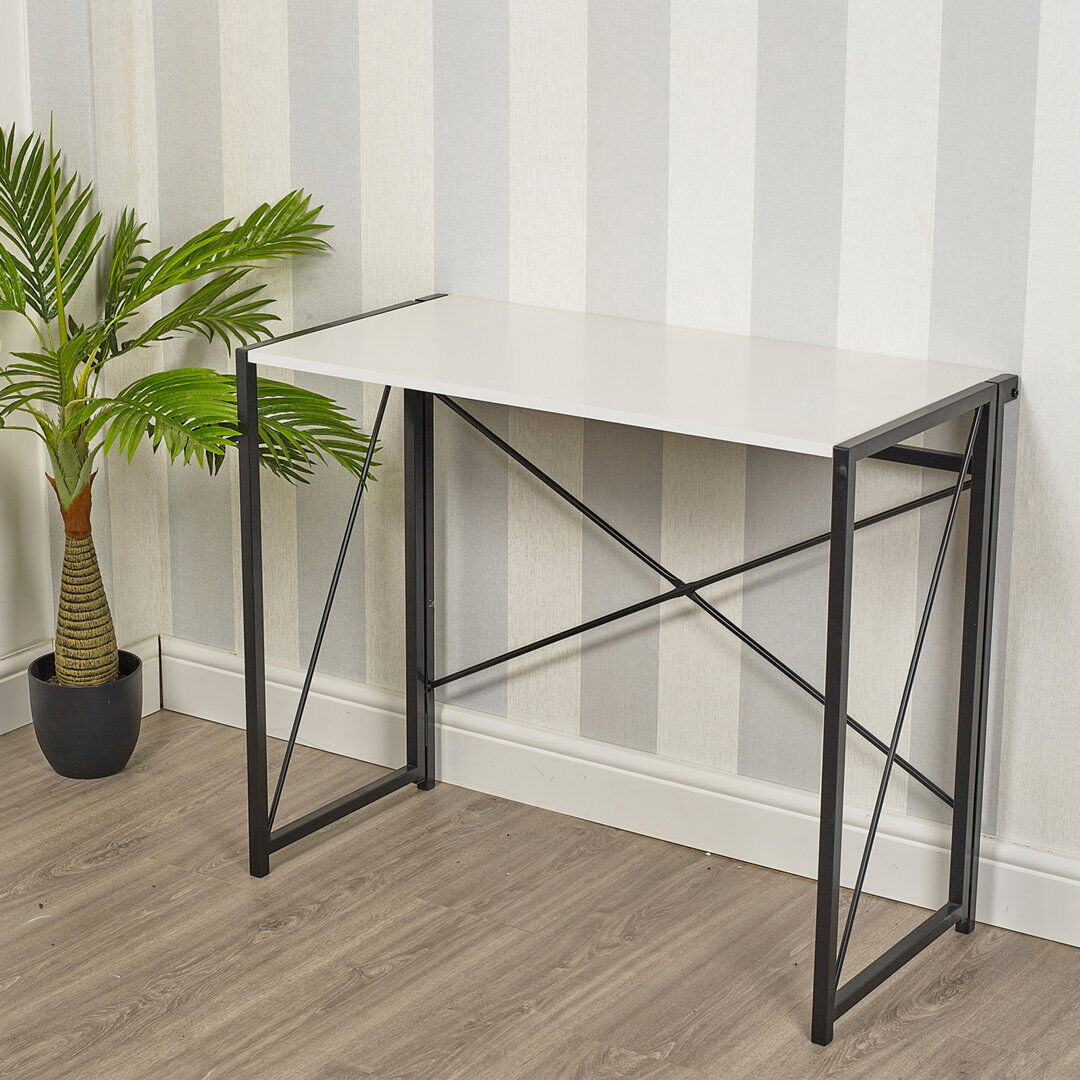 Symple Stuff Hogansville 90cm Rectangular Folding Table White 74cm H X 90cm L X 45cm D