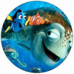 Essbares Papier „Dory, Nemo und Freunde“, 19,5 cm