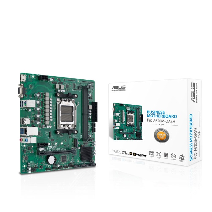 ASUS A620M-DASH-CSM mATX Mainboard Sockel AM5 HDMI/VGA 90MB1GD0-M0EAYC