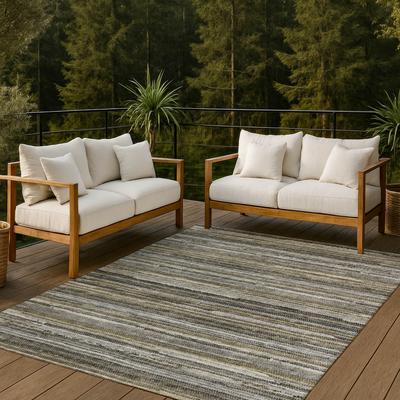 Addison Rugs Machine Washable Indoor/ Outdoor Albany Stripe Chantille Rug