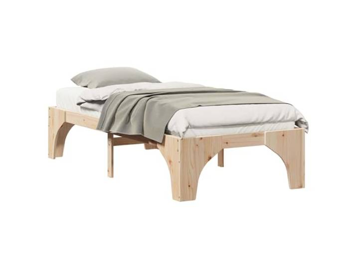 vidaXL Bettrahmen Braun 80 x 200 cm Massives Kiefernholz