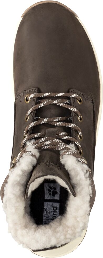 Ankleboots JACK WOLFSKIN "QUEENSTOWN CITY TEXAPORE MID W", Damen, Gr. UK 3,5 - EU 36, atmungsaktiv wasserdicht wärmeisolierend, Normalschaft, braun (cold, coffee), Obermaterial: Leder. Obermaterial 2: Synthetik. Futter: Polyester, Schuhe Ankleboots cold, 