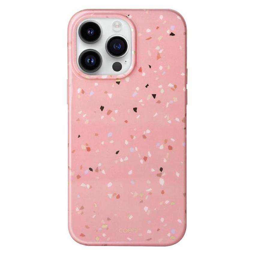 Uniq etui Coehl Terrazzo iPhone 14 Pro 6,1" różowy/coral pink (Apple iPhone 14 Pro) (Uni000801-0)