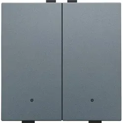 Niko Züblin 220-52202 Zweifach Taster mit LEDs und Komfort Sensoren für Niko Home Control, b 22052202