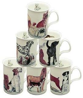 Roy Kirkham Lancaster Dogs Galore Mugs (Set of 6)