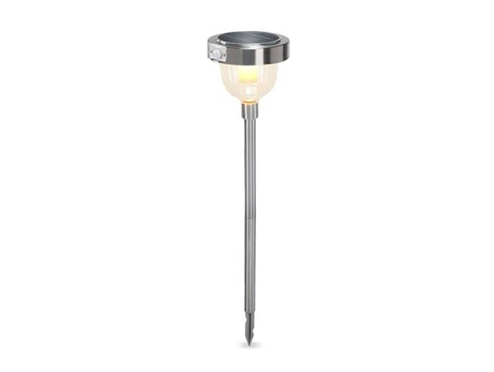 Esotec Lampe solaire PIR Asinara Pro\, Duo Color\, détecteur de mouvement\, batterie\, éclairage extérieur LED\, éclairage de chemin\, métal\, extérieur\, argent\, H = 70 cm\, 102530