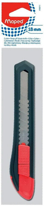 Cutter plastique lame 18mm curseur securité - Maped