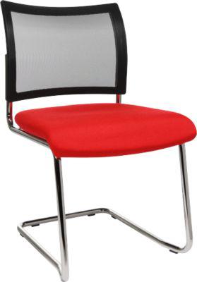 Freischwinger SEAT POINT, Netz, ohne Armlehnen, stapelbar, im 2er-Set, rot