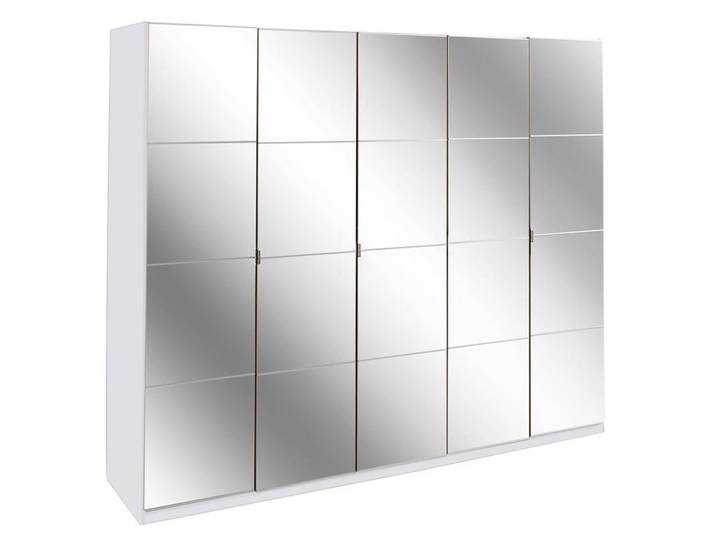 Kleiderschrank PRIESS Malaga , weiß, B:231cm H:193cm T:54cm, Holzwerkstoff, Schränke, Kleiderschrank, mit Spiegelfront