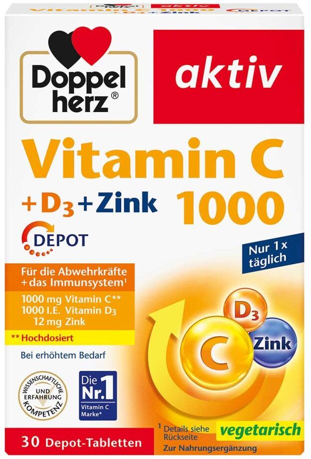 Doppelherz Vitamin C1000 +D3+Zink Depot Tabletten