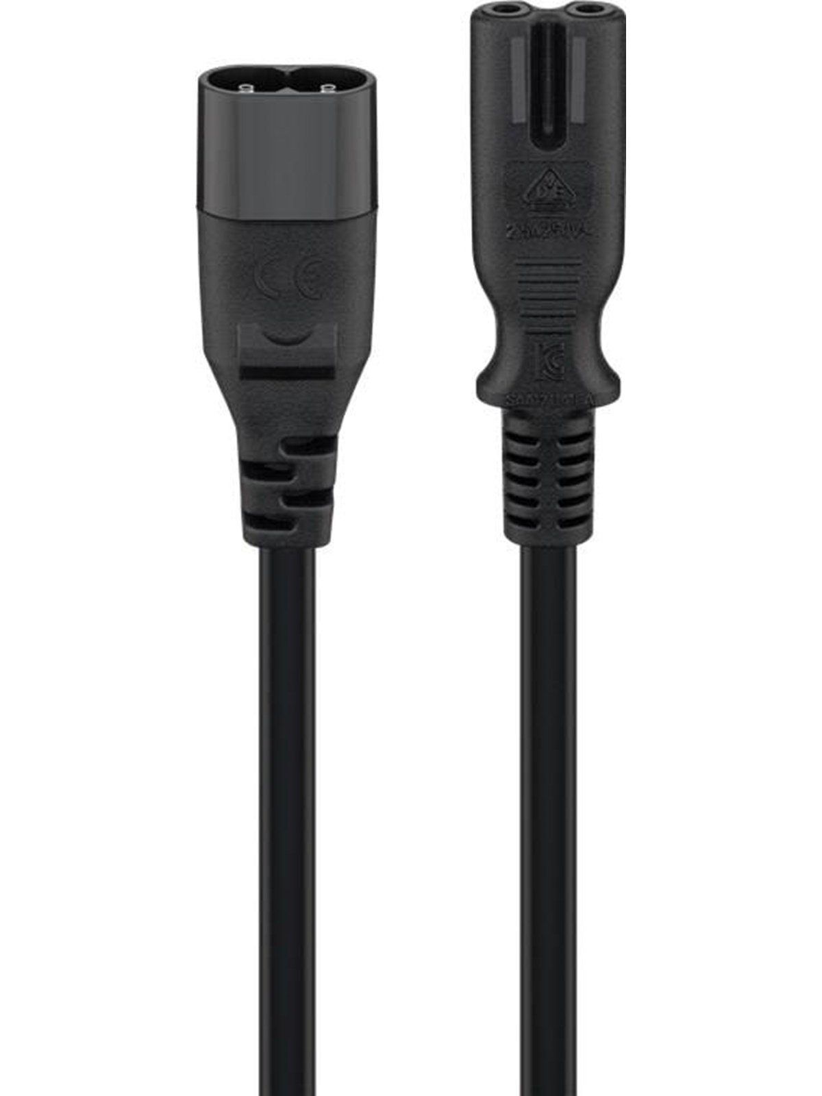 Pro Extension cord C7/C8 2 m black