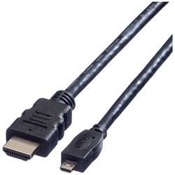 VALUE HDMI High Speed Kabel mit Ethernet, HDMI A ST - Micro HDMI ST, 2 m 11.99.5581