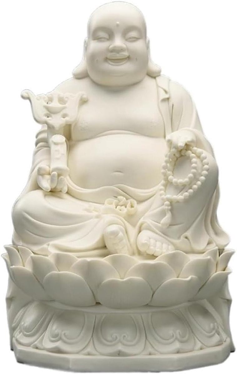 Lachende Boeddha Keramisch Decoratie Standbeeld Hoogte: 26 cm