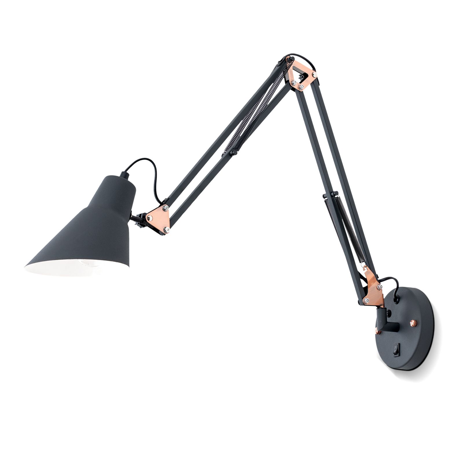 Orion Leuchten Wandleuchte BACHELOR schwarz WA 2-1347 schwarz-cu 9003090257348