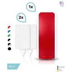 SET: Schaumseifenspender manuell, Blanc Cosmos versch. Farben+2x 1-Liter Schaumseife mild - PRODUKTSET