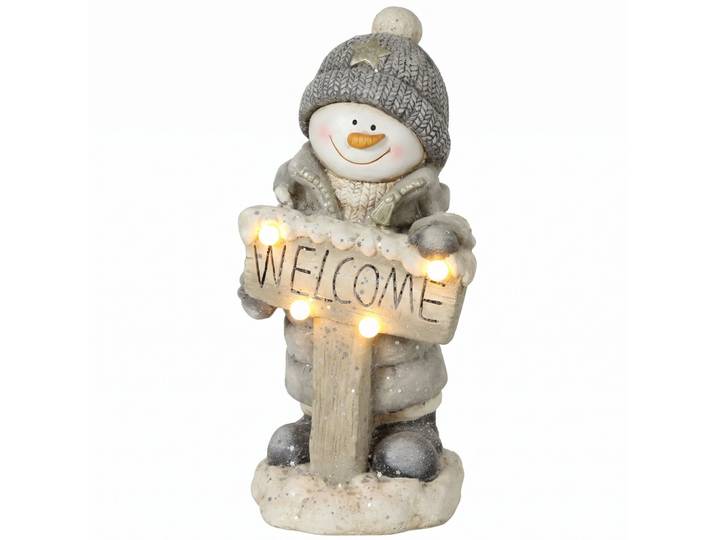 SCHNEEMANN-STATUE Magnesiumoxid Grau
