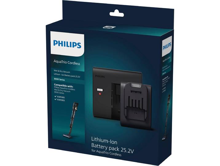 PHILIPS Staubsauger-Akku XV1797/01 , schwarz, 25,2 V, Akkumulatoren, Wechselakku + Schnellladestation für AquaTrio; 25,2 V, Staubsauger-Akku