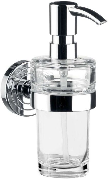Emco Polo Seifenspender 072100101 chrom, Kristallglas klar, Dosierpumpe Kunststoff, 130ml