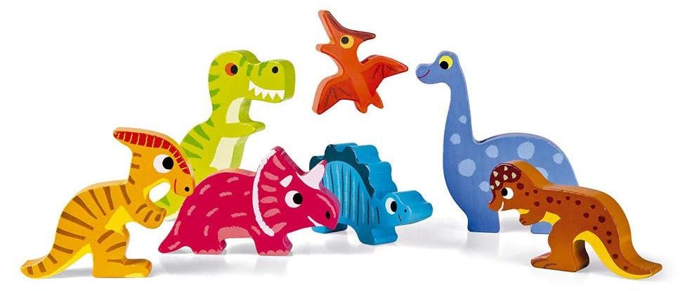Janod Dinosaurussen speelset, 7 stuks, vanaf 1,5 jaar