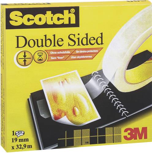 Scotch D6651222 D6651222 Doppelseitiges Klebeband Scotch 665 Transparent (L x B) 22.8m x 12.5mm 1St.