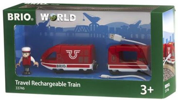 Train de Voyageur Rechargeable - Accessoire circuit de train en bois - Brio