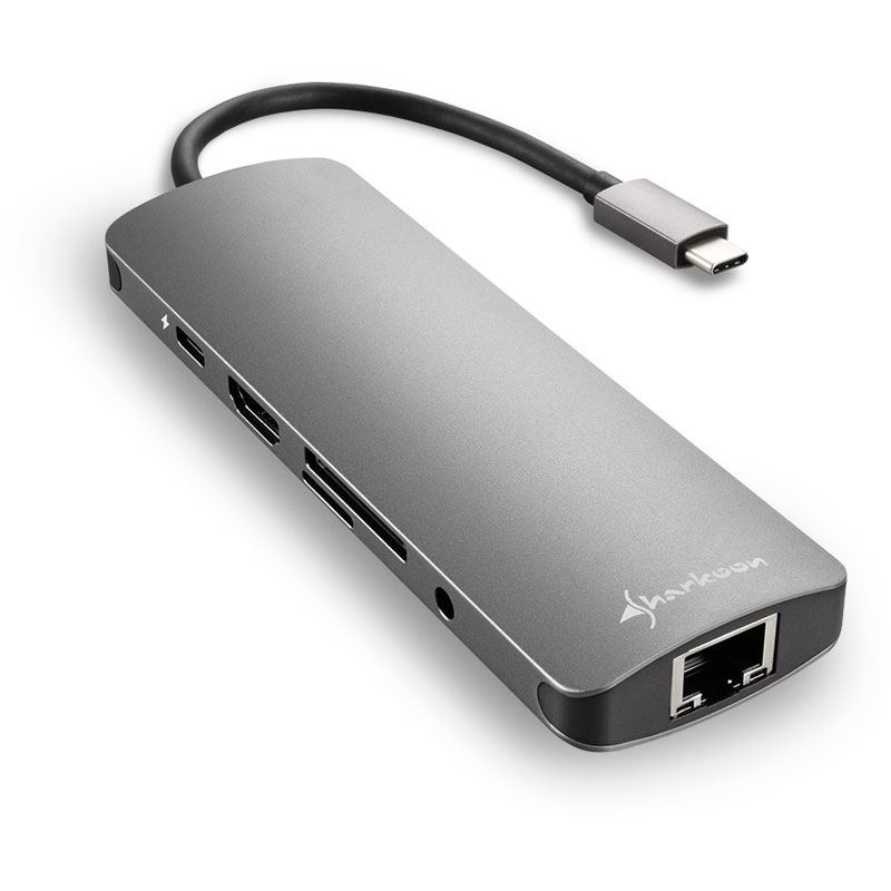 Sharkoon USB 3.0 TYPE C COMBO AD., grau