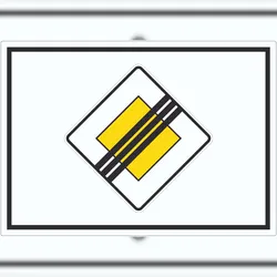 HB-Druck Vorfahrtstraße Ende Symbol Aufkleber A4 (210x297mm)