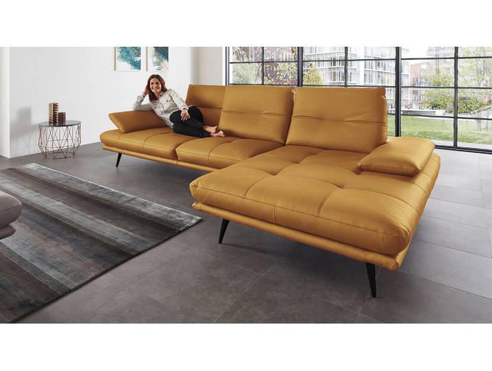 Echtleder Sofa Roma mit Sitzverstellung